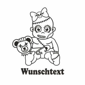Mädchen mit Namen als Babyaufkleber