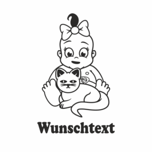 Mädchen mit Namen als Babyaufkleber