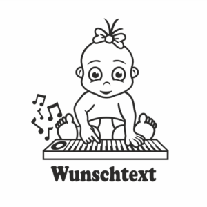 Mädchen mit Namen als Babyaufkleber