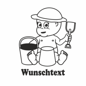 Mädchen mit Namen als Babyaufkleber
