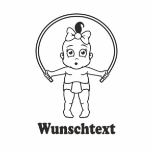 Mädchen mit Namen als Babyaufkleber