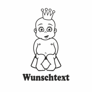 Mädchen mit Namen als Babyaufkleber