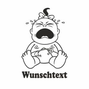 Mädchen mit Namen als Babyaufkleber