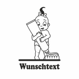 Mädchen mit Namen als Babyaufkleber