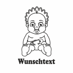 Mädchen mit Namen als Babyaufkleber