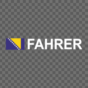 Rally-Flagge Bosnien Aufkleber