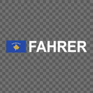 Rally-Flagge Kosovo Aufkleber