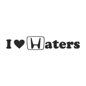 I Love Haters Aufkleber