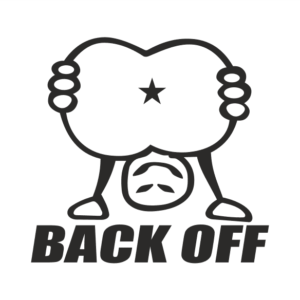 Back off Aufkleber