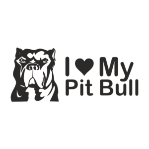 I Love My Pit Bull Aufkleber