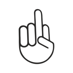Middle Finger Aufkleber