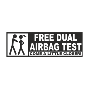 Airbag test Aufkleber