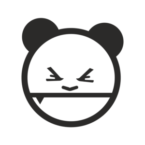 Angry Panda Aufkleber