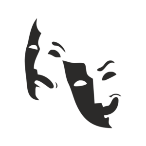 Theater Masken Aufkleber