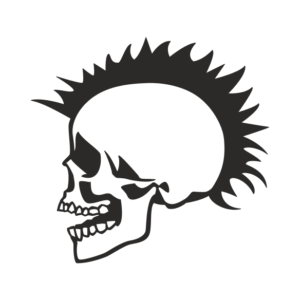 Punk Skull Aufkleber