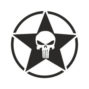 The Punisher Star Aufkleber