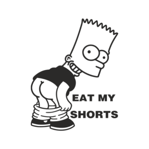 Bart my short Aufkleber