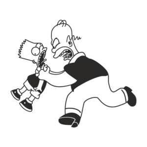 Bart und Homer Aufkleber