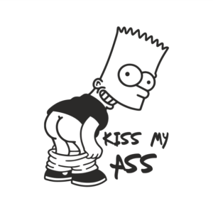 Bart kiss my ass Aufkleber
