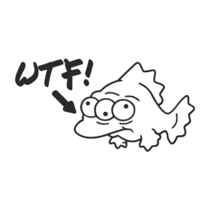 Fisch WTF Aufkleber