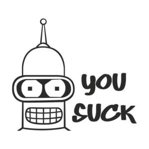 Bender you suck Aufkleber