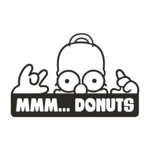 Homer Donuts Aufkleber