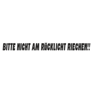 Rücklicht riechen Aufkleber
