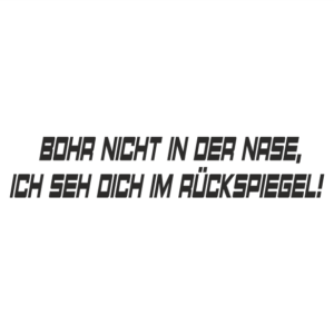 Seh dich im Rückspiegel Aufkleber