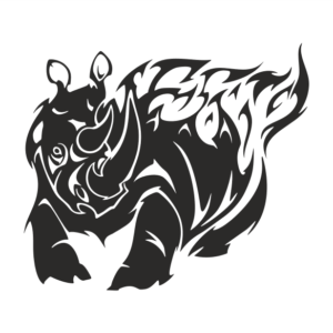 Nashorn Aufkleber