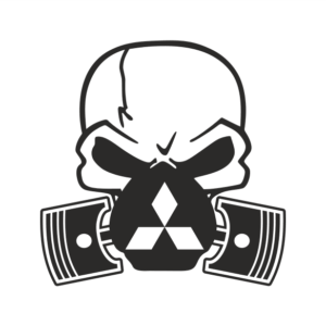 Mitsubishi Skull Piston Aufkleber