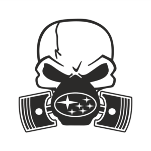 Subaru Skull Piston Aufkleber