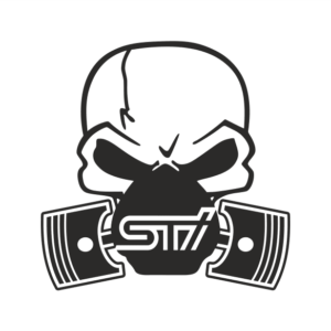 Subaru STI Skull Piston Aufkleber