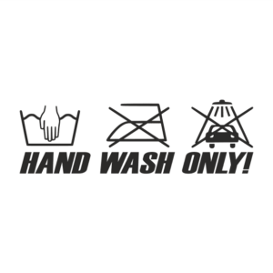 HAND WASH ONLY Aufkleber