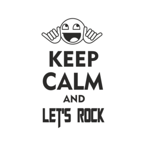 Keep Calm Lets Rock Aufkleber