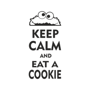 Keep Calm Cookie Aufkleber