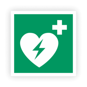 Automatisierter Externer Defibrillator Aufkleber | Rettungszeichen
