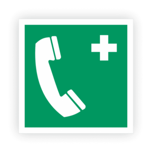 Notruftelefon Aufkleber | Rettungszeichen