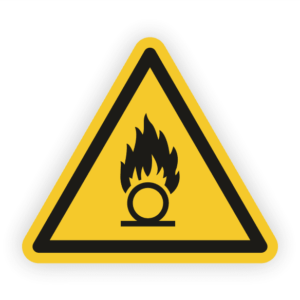Warnung vor brandfördernden Stoffen Aufkleber