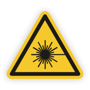 Warnung vor Laserstrahl Aufkleber